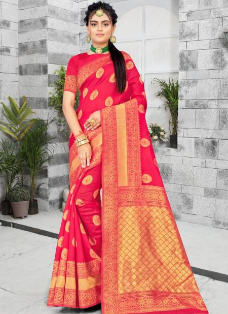 Gajjari Colour Santraj New Designer Wedding Wear Banarasi Silk Saree Collection 1025
